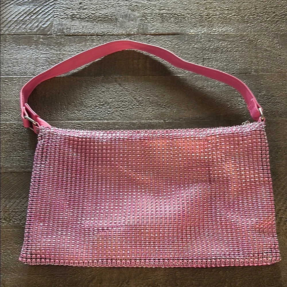 Pink Rhinestone Shoulder Bag - Picture 2 of 3